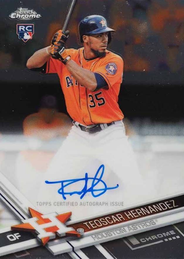 2017 Topps Chrome Rookie Autographs Teoscar Hernandez #RA-TH Baseball Card