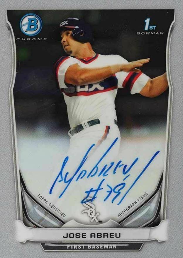 2014 Bowman Prospect Autograph Jose Abreu #JAB Baseball Card