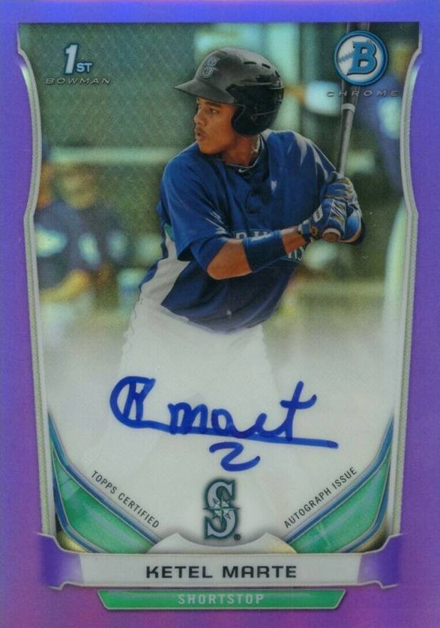 2014 Bowman Prospect Autograph Ketel Marte #KM Baseball Card