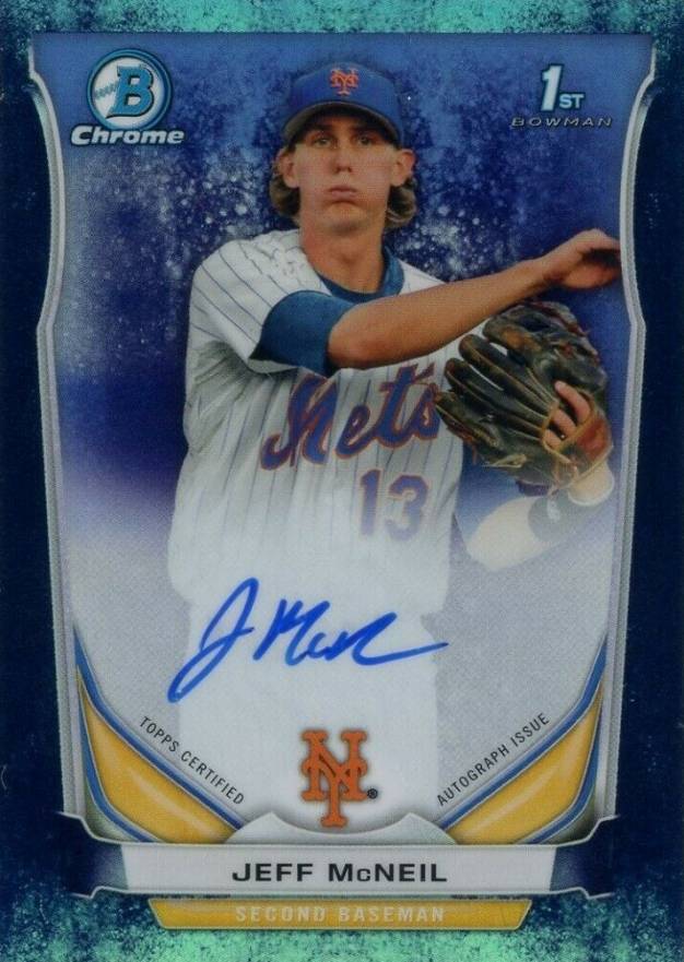 2014 Bowman Chrome Autograph Prospects Jeff McNeil #JMC Baseball Card