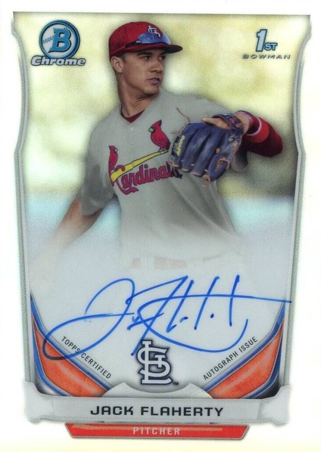 2014 Bowman Chrome Draft Pick Autograph Jack Flaherty #JF Baseball Card