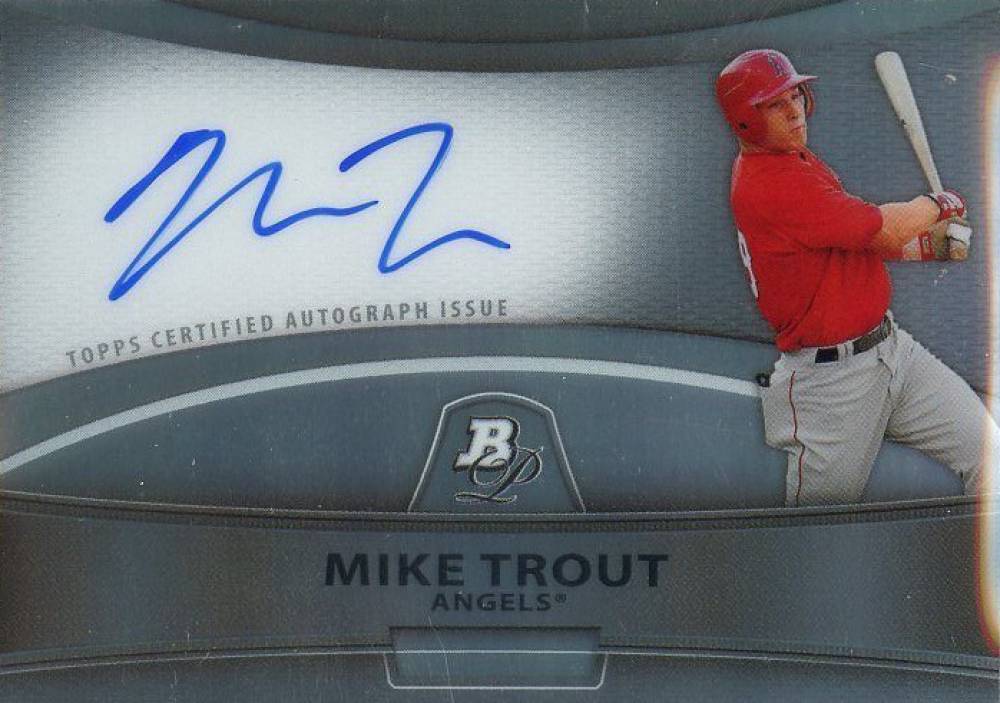 2010 Bowman Platinum Prospect Autograph Mike Trout #BPAMT Baseball Card