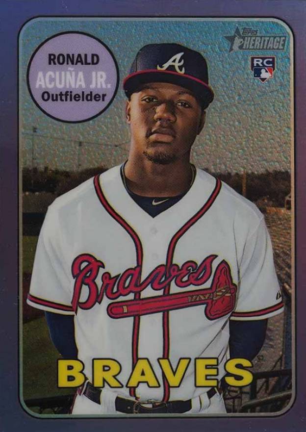 2018 Topps Heritage  Ronald Acuna Jr. #580 Baseball Card