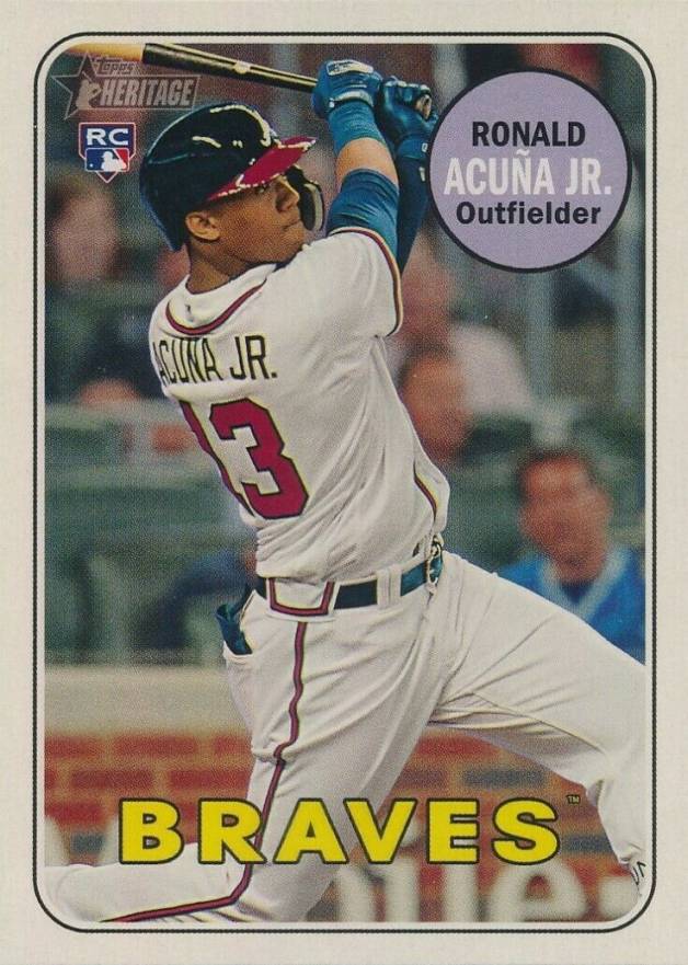 2018 Topps Heritage  Ronald Acuna Jr. #580 Baseball Card