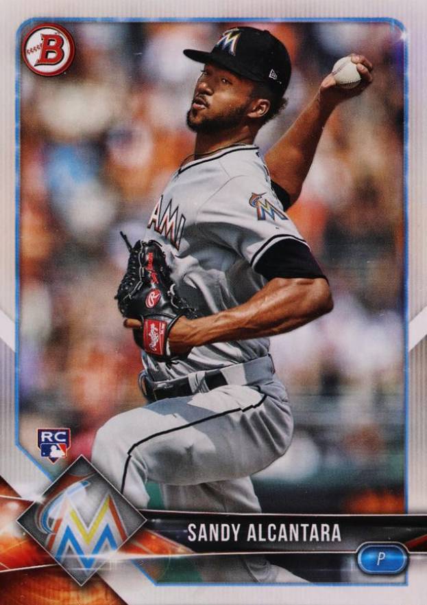 2018 Bowman Sandy Alcantara #37 Baseball Card