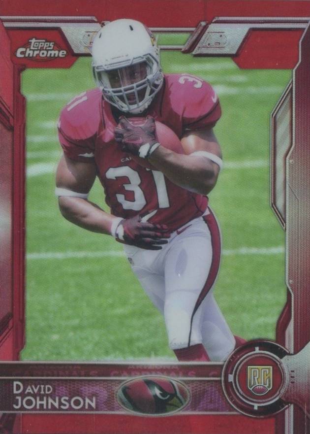 2015 Topps Chrome David Johnson #177 Football Card