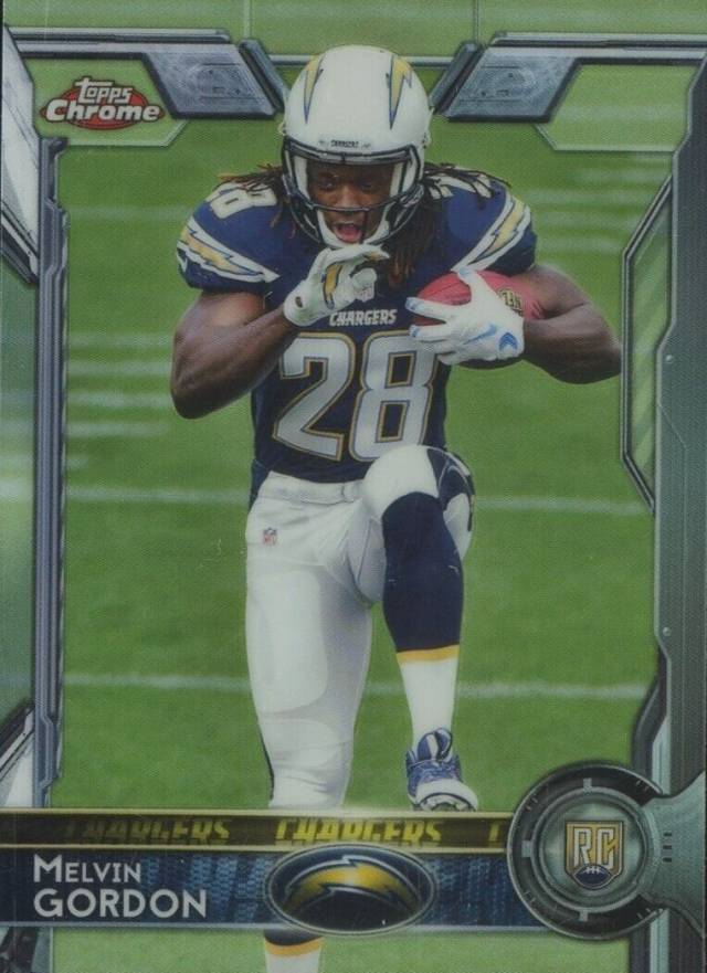 2015 Topps Chrome Melvin Gordon #105 Football Card