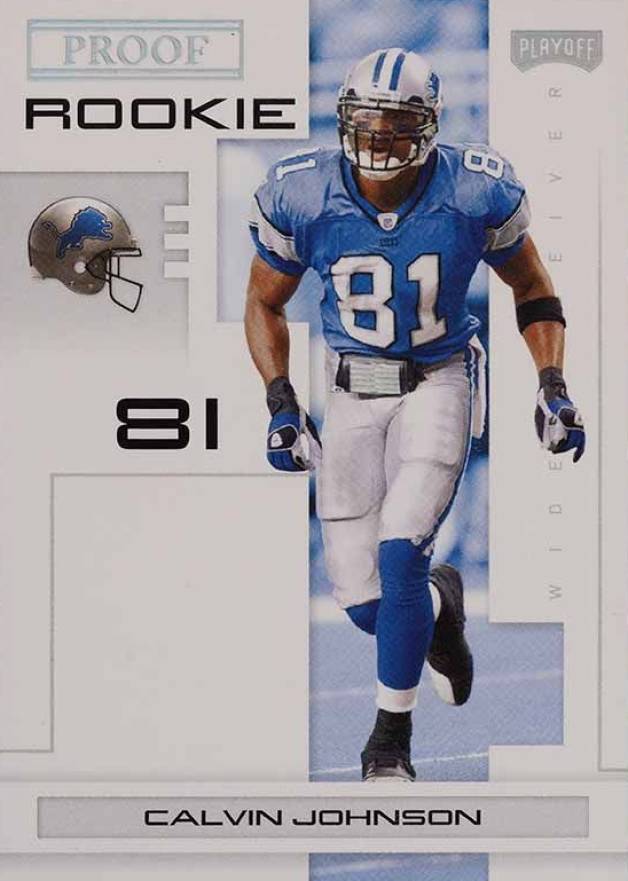 2007 Playoff NFL Playoffs Calvin Johnson #107 Football Card