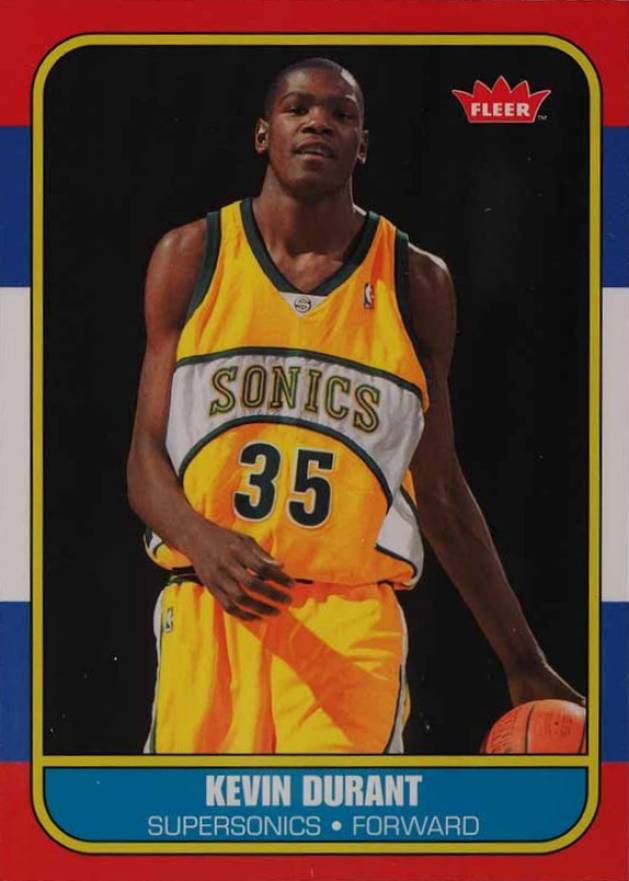 2007 Fleer '86 Retro Rookies Kevin Durant #143 Basketball Card