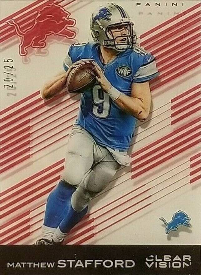 2015 Panini Clear Vision Matthew Stafford #35 Football Card