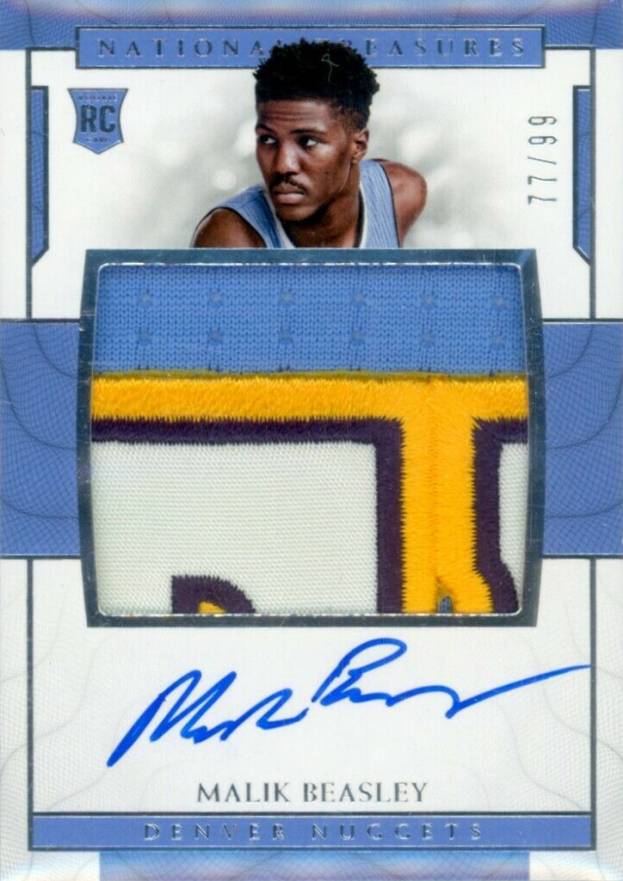 2016 Panini National Treasures Malik Beasley #112 Basketball Card