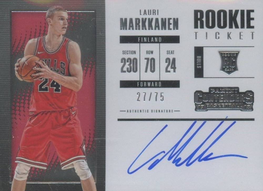 2017 Panini Contenders Lauri Markkanen #107 Basketball Card