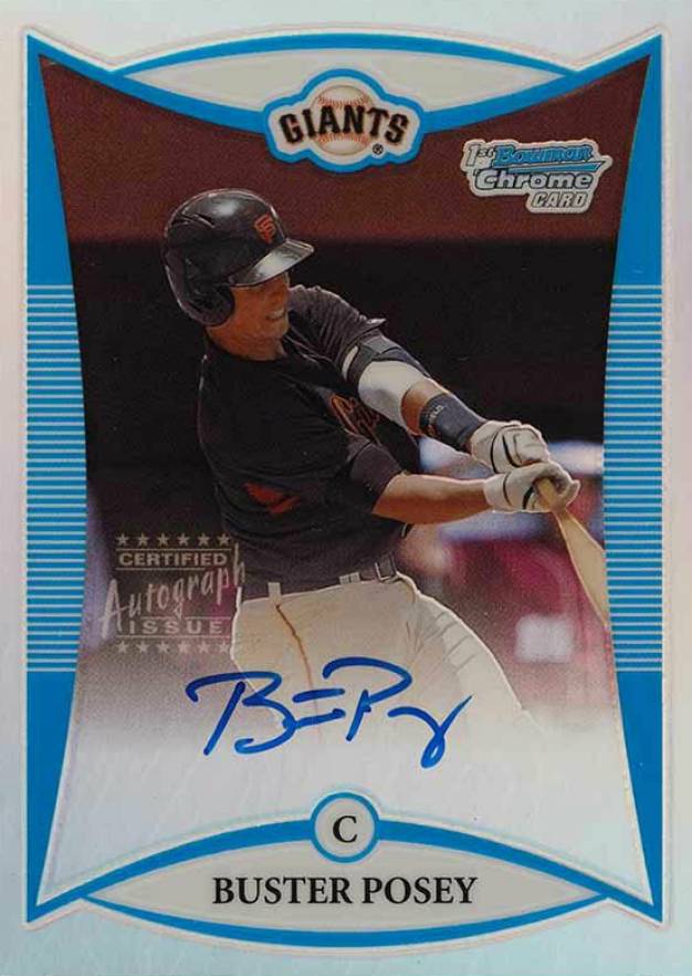 2008 Bowman Chrome Draft Buster Posey #128 Baseball Card