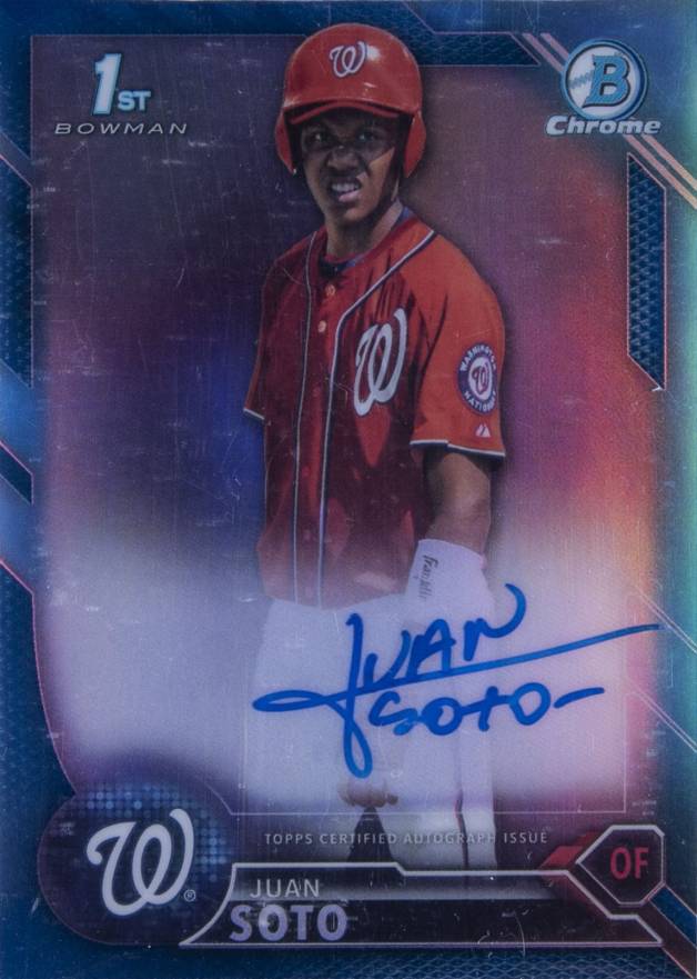 2016 Bowman Chrome Prospects Autographs Juan Soto #JS Baseball Card