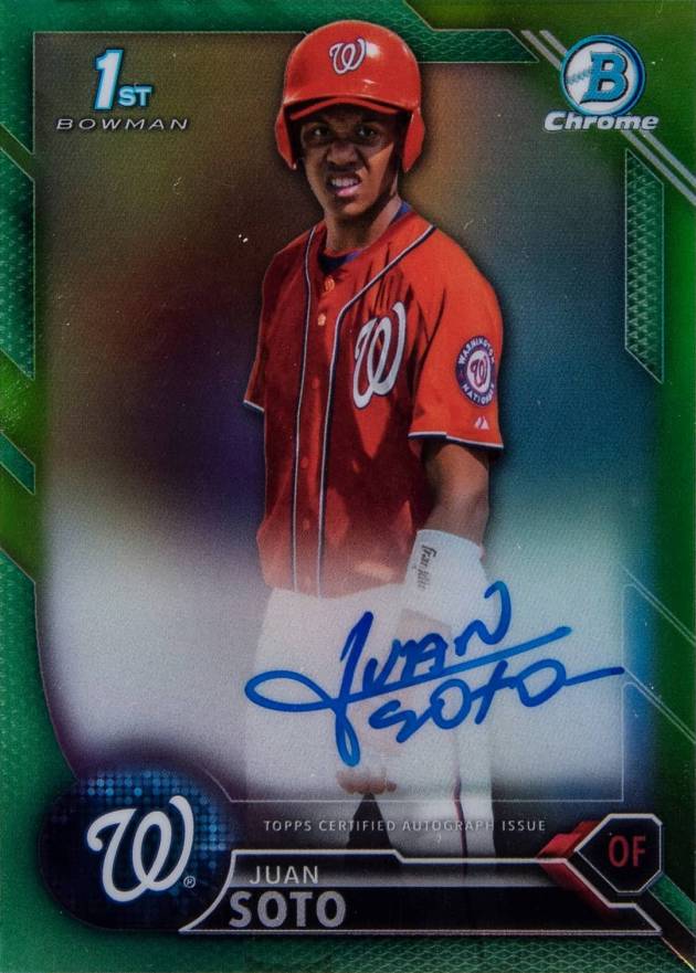 2016 Bowman Chrome Prospects Autographs Juan Soto #JS Baseball Card