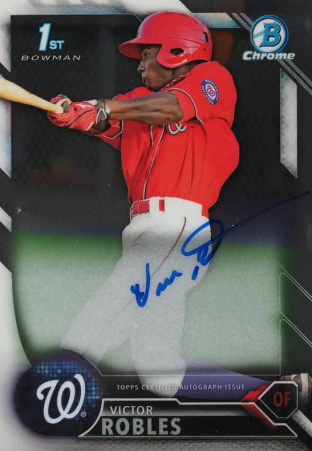 2016 Bowman Prospect Autographs Victor Robles #VR Baseball Card