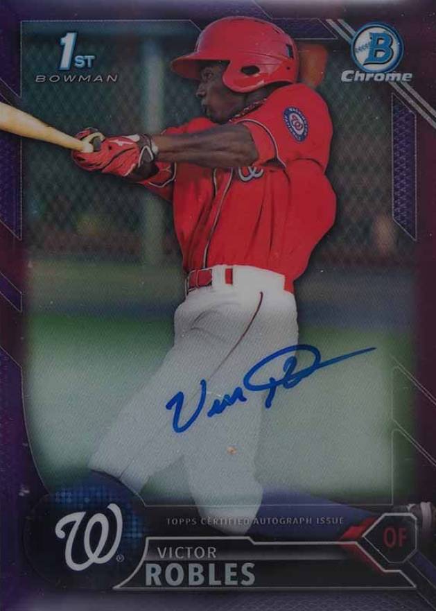 2016 Bowman Prospect Autographs Victor Robles #VR Baseball Card