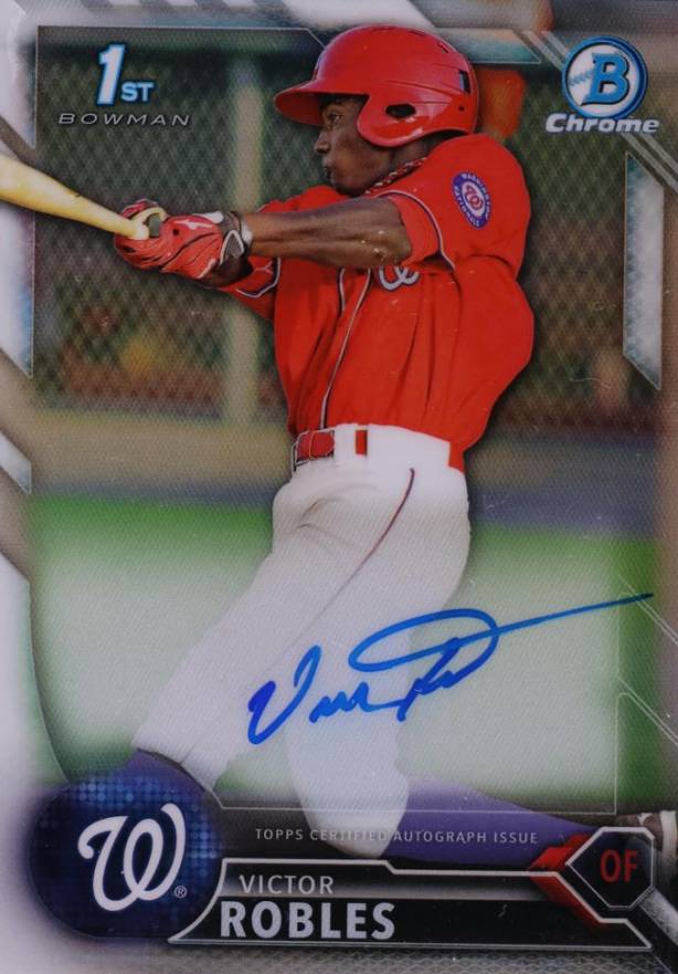 2016 Bowman Prospect Autographs Victor Robles #VR Baseball Card