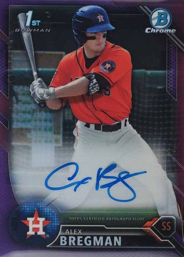 2016 Bowman Prospect Autographs Alex Bregman #AB Baseball Card