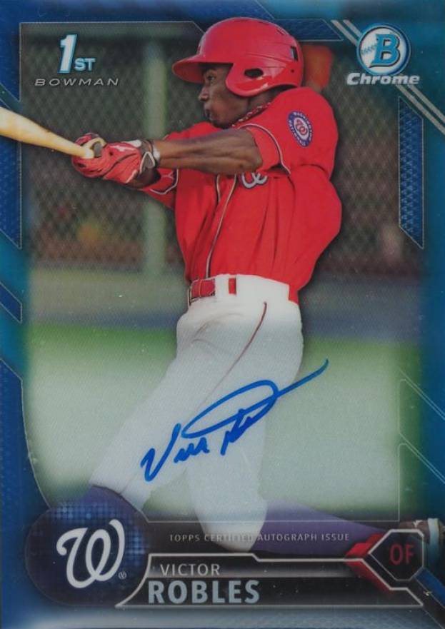 2016 Bowman Prospect Autographs Victor Robles #VR Baseball Card