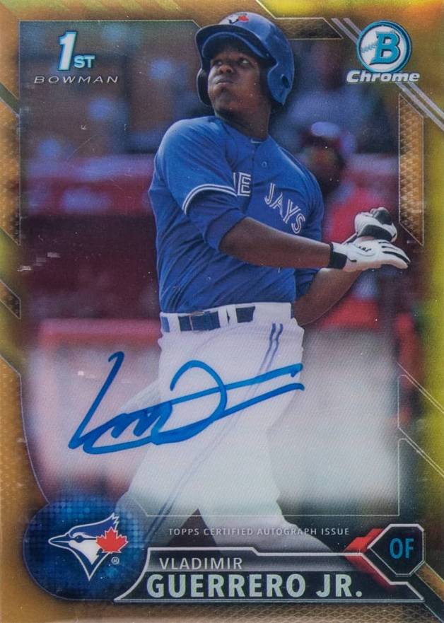 2016 Bowman Chrome Prospects Autographs Jordan Guerrero #JGU Baseball Card