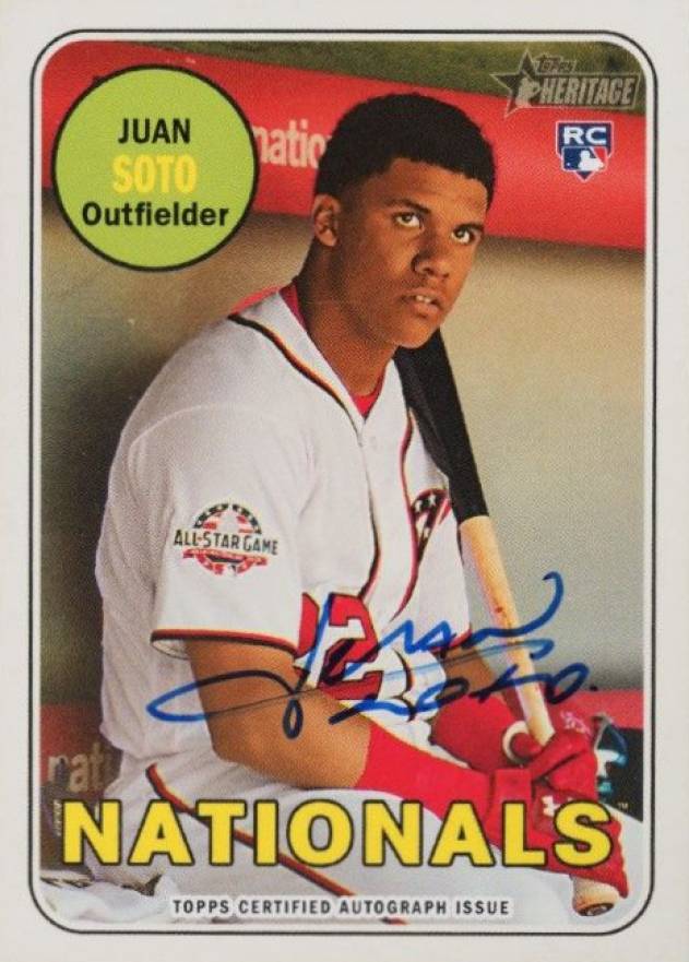 2018 Topps Heritage Real One Autographs Juan Soto #JSO Baseball Card