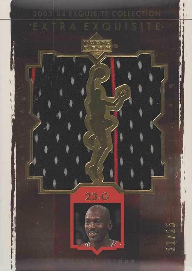 2003 Upper Deck Exquisite Collection Extra Exquisite Dual Jersey Michael Jordan #EE2MJ1 Basketball Card
