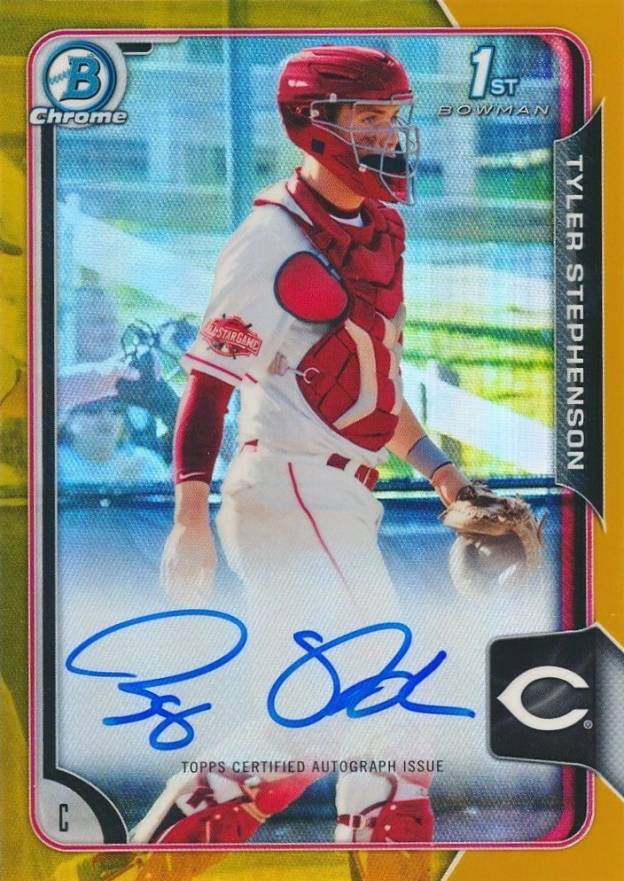 2015 Bowman Chrome Draft Pick Autograph Tyler Stephenson #BCATS Baseball Card