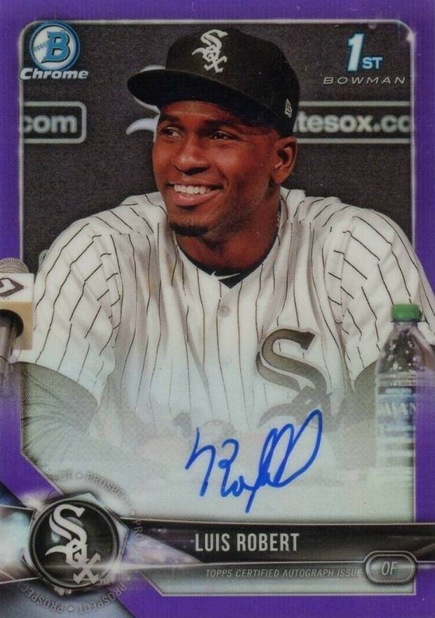 2018 Bowman Prospects Autographs Chrome Luis Robert #LR Baseball Card