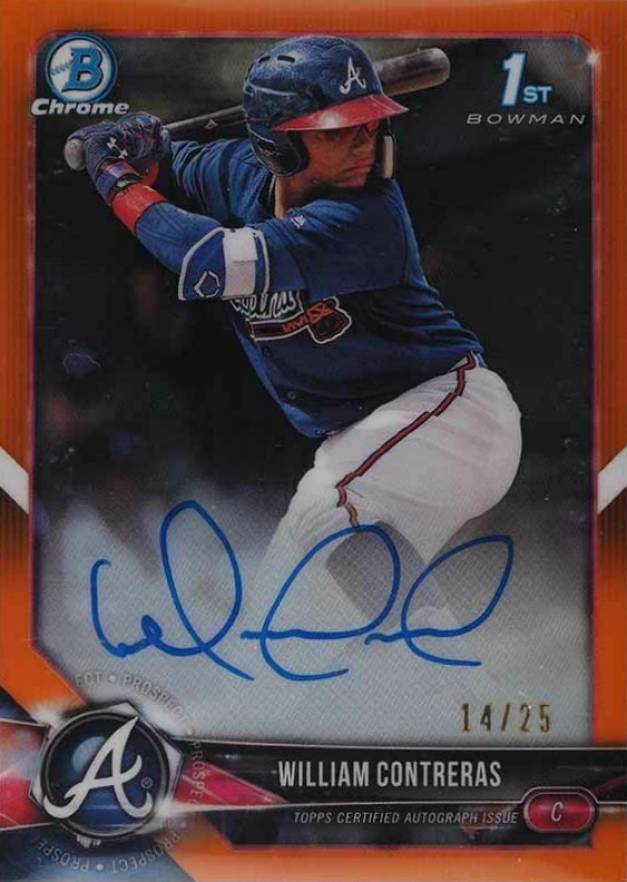 2018 Bowman Chrome Prospects Autographs William Contreras #BCPAWCO Baseball Card