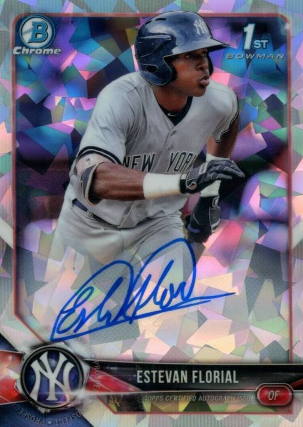 2018 Bowman Chrome Prospects Autographs Estevan Florial #CPAEF Baseball Card