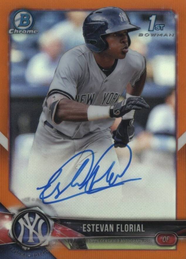 2018 Bowman Chrome Prospects Autographs Estevan Florial #CPAEF Baseball Card