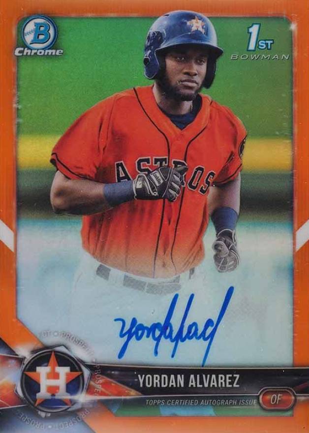 2018 Bowman Chrome Prospects Autographs Yordan Alvarez #CPAYA Baseball Card