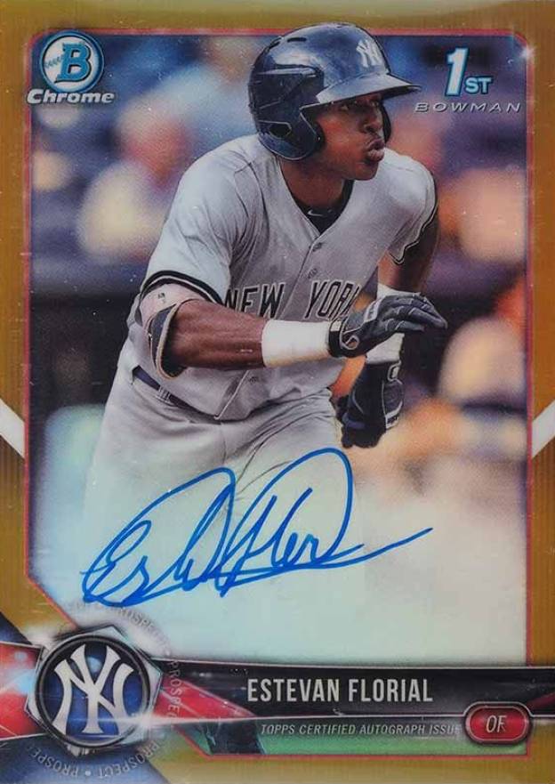 2018 Bowman Chrome Prospects Autographs Estevan Florial #CPAEF Baseball Card