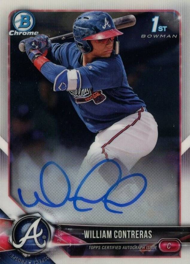 2018 Bowman Chrome Prospects Autographs William Contreras #BCPAWCO Baseball Card