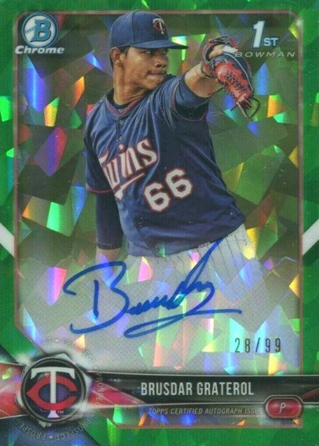 2018 Bowman Chrome Prospects Autographs Brusdar Graterol #BCPABG Baseball Card