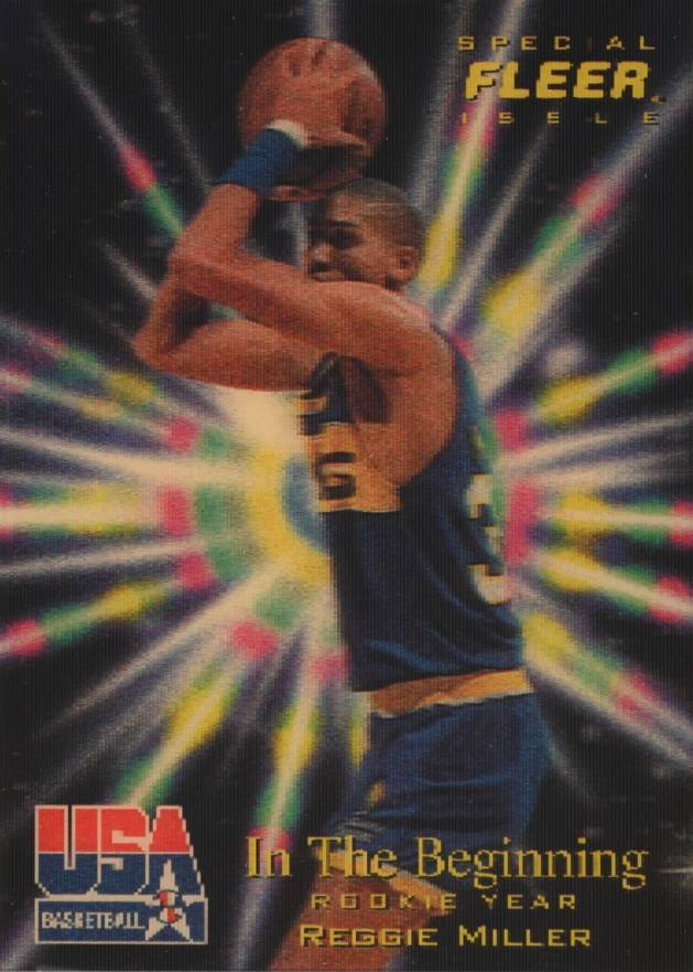 1996 Fleer USA Reggie Miller #4 Basketball Card