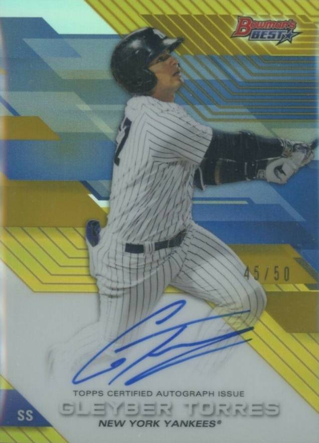 2017 Bowman's Best Best of 2017 Autograph Gleyber Torres #B17GT Baseball Card