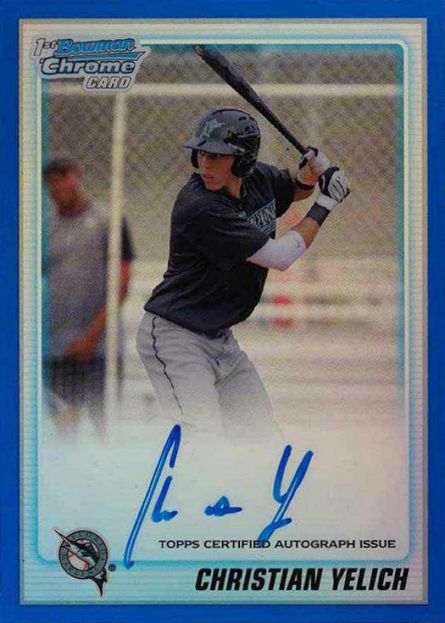 2010 Bowman Chrome Draft Picks & Prospects Christian Yelich #BDPP78 Baseball Card