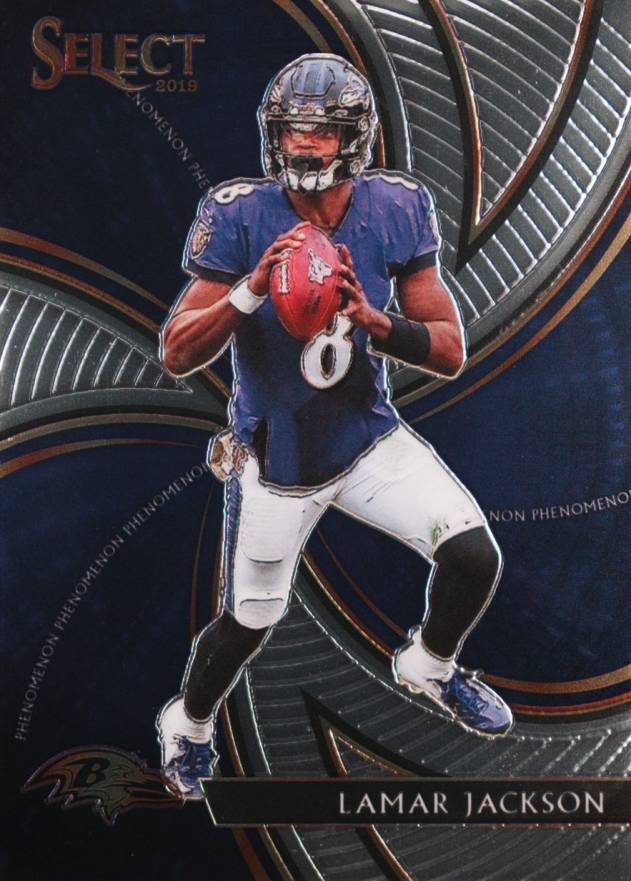 2019 Panini Select Phenomenon Lamar Jackson #17 Football Card