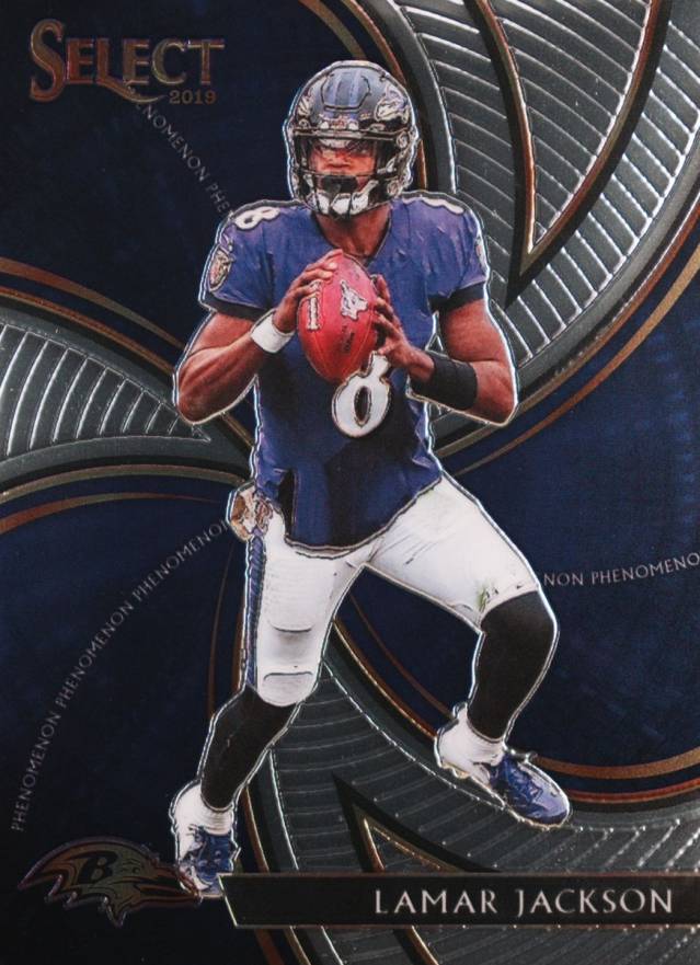 2019 Panini Select Phenomenon Lamar Jackson #17 Football Card