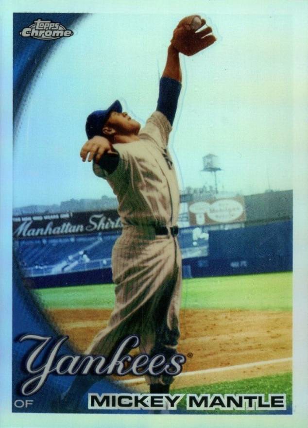 2010 Topps Chrome Mickey Mantle #7 Baseball Card