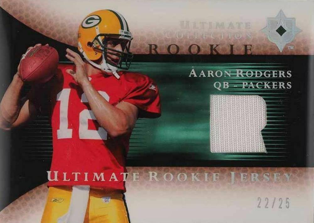 2005 Ultimate Collection Ultimate Rookie Jersey Aaron Rodgers #RJ-AR Football Card