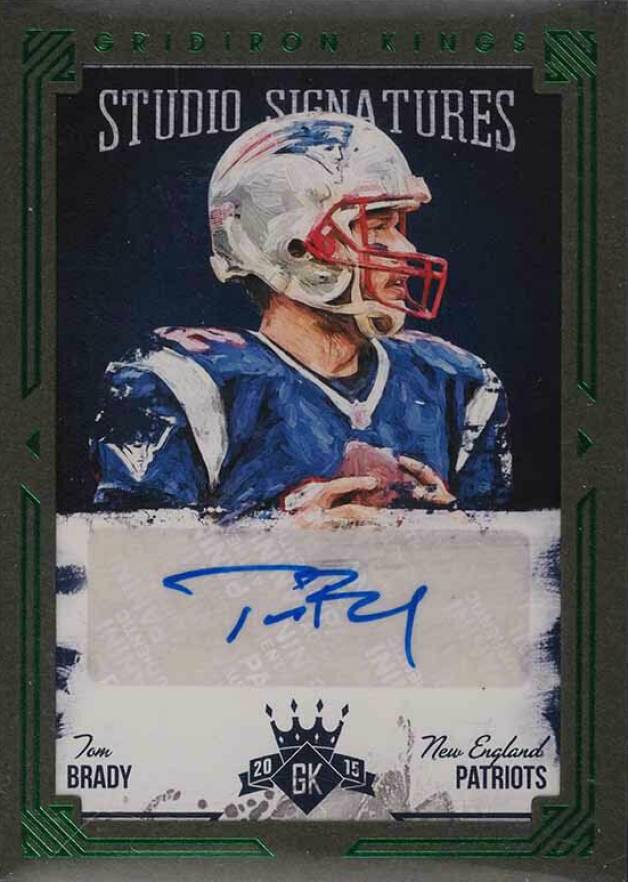 2015 Panini Gridiron Kings Studio Signatures Tom Brady #SS-TB Football Card