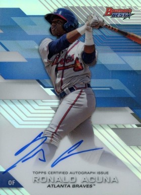 2017 Bowman's Best Best of 2017 Autograph Ronald Acuna #B17RA Baseball Card