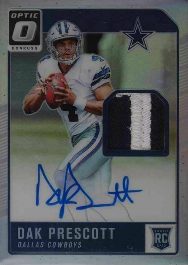 2016 Panini Donruss Optic Rookie Patch Autograph Dak Prescott #DP Football Card