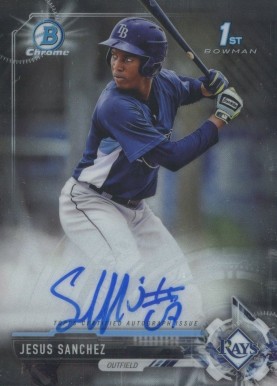 2017 Bowman Chrome Prospect Autograph Jesus Sanchez #JS Baseball Card