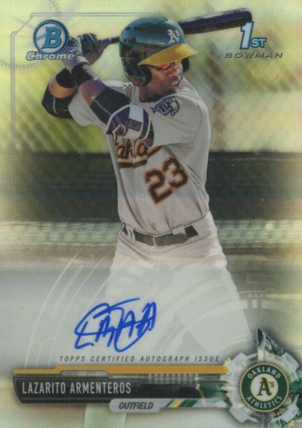 2017 Bowman Chrome Prospect Autograph Lazarito Armenteros #LA Baseball Card