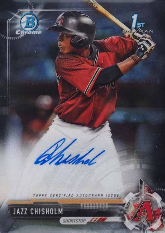 2017 Bowman Chrome Prospect Autograph Jazz Chisholm #JC Baseball Card