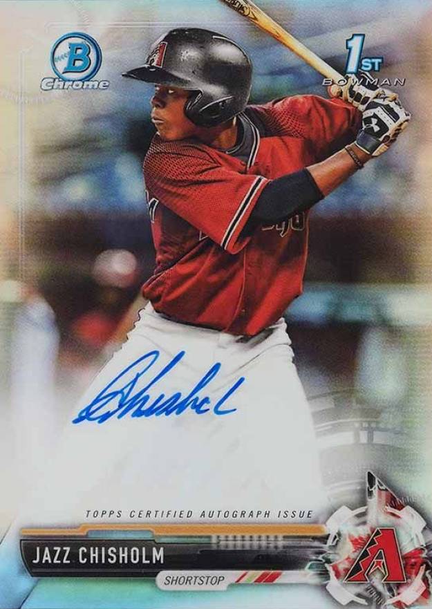 2017 Bowman Chrome Prospect Autograph Jazz Chisholm #JC Baseball Card